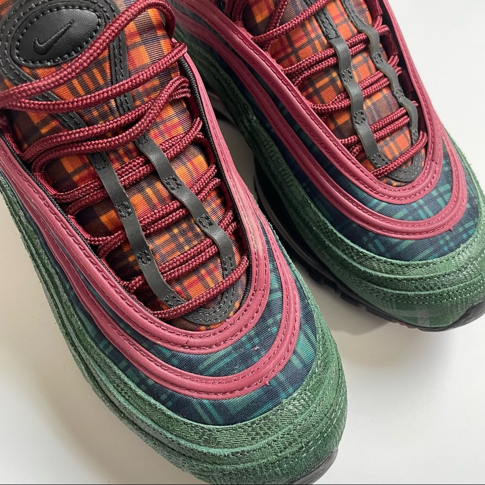 Nike Air Max 97 NRG 'Jacket Pack' Size US 7M Team Red/Midnight Spruce Plaid Fall